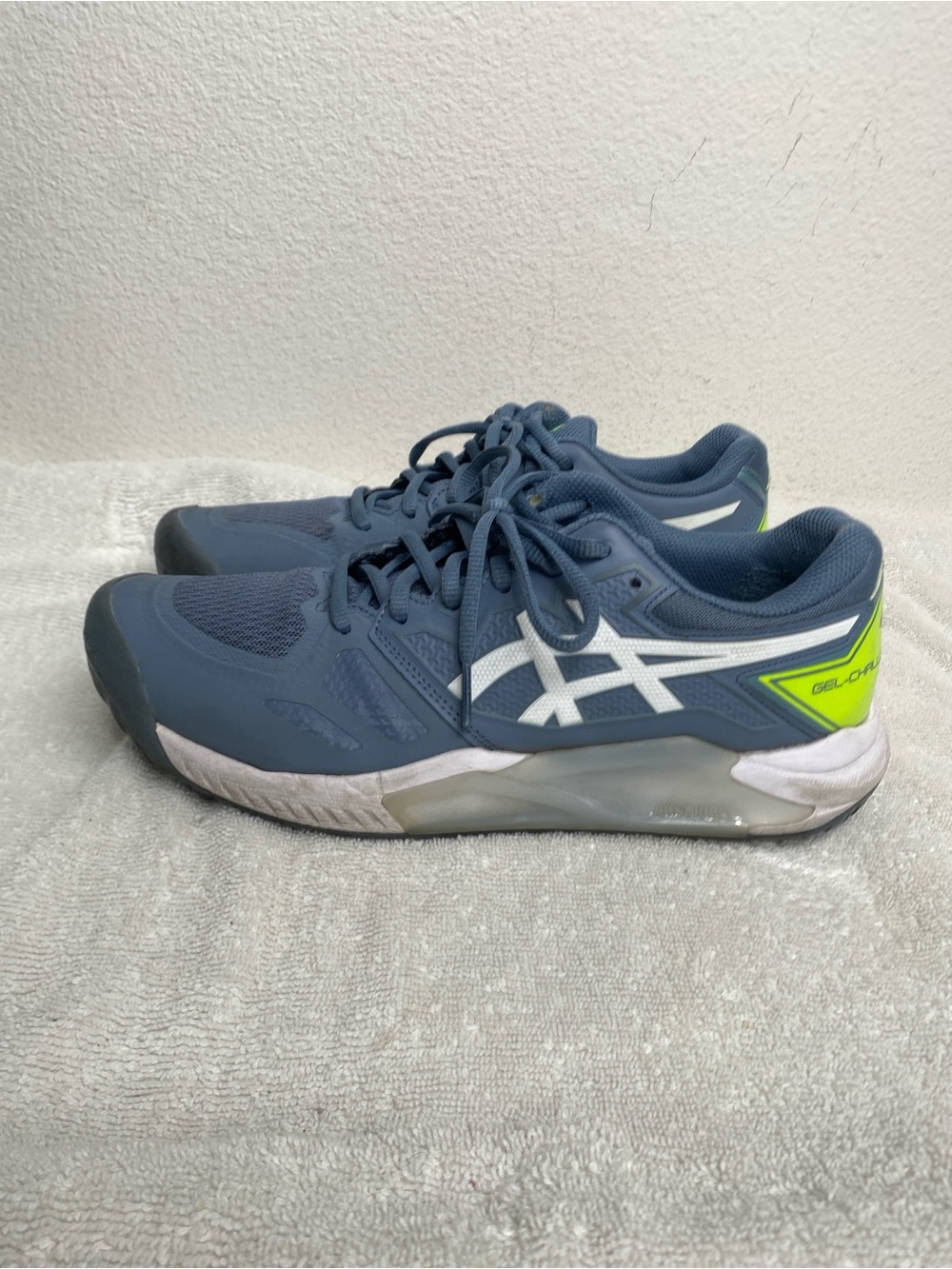 Asics Men's Blue Green Gel Challenger Active Sneakers Size 7.5 Athletic Running